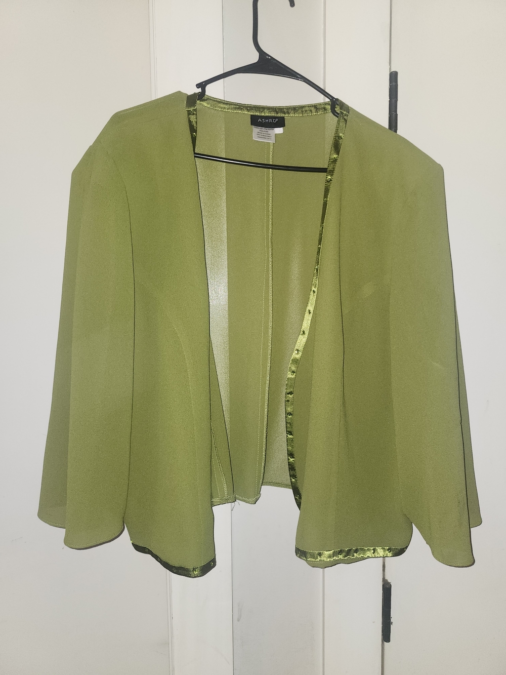 Astro Olive Green Two-Piece Evening Dress - Picture 4 of 5